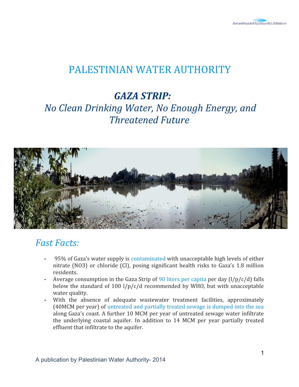 Gaza Water Fact Sheet- May 2014