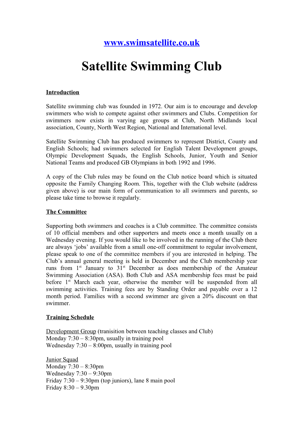Satellite Swimming Club