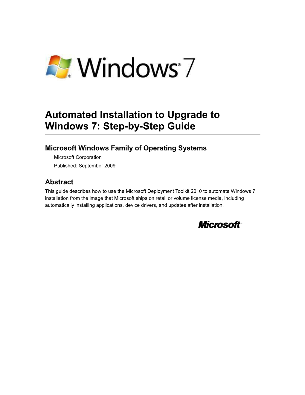 Automated Installation to Upgrade to Windows 7: Step-By-Step Guide