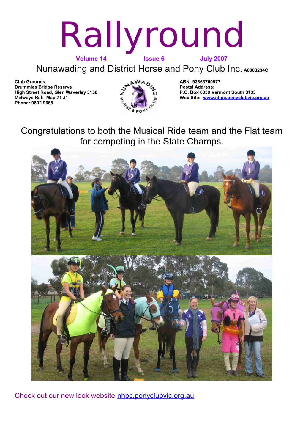 Check out Our New Look Website Nhpc.Ponyclubvic.Org.Au