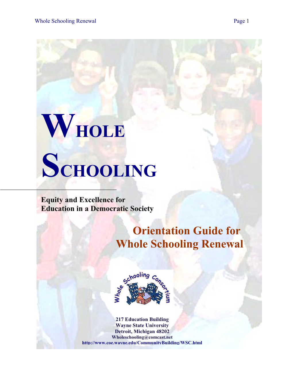 Whole Schooling Renewal Page 1
