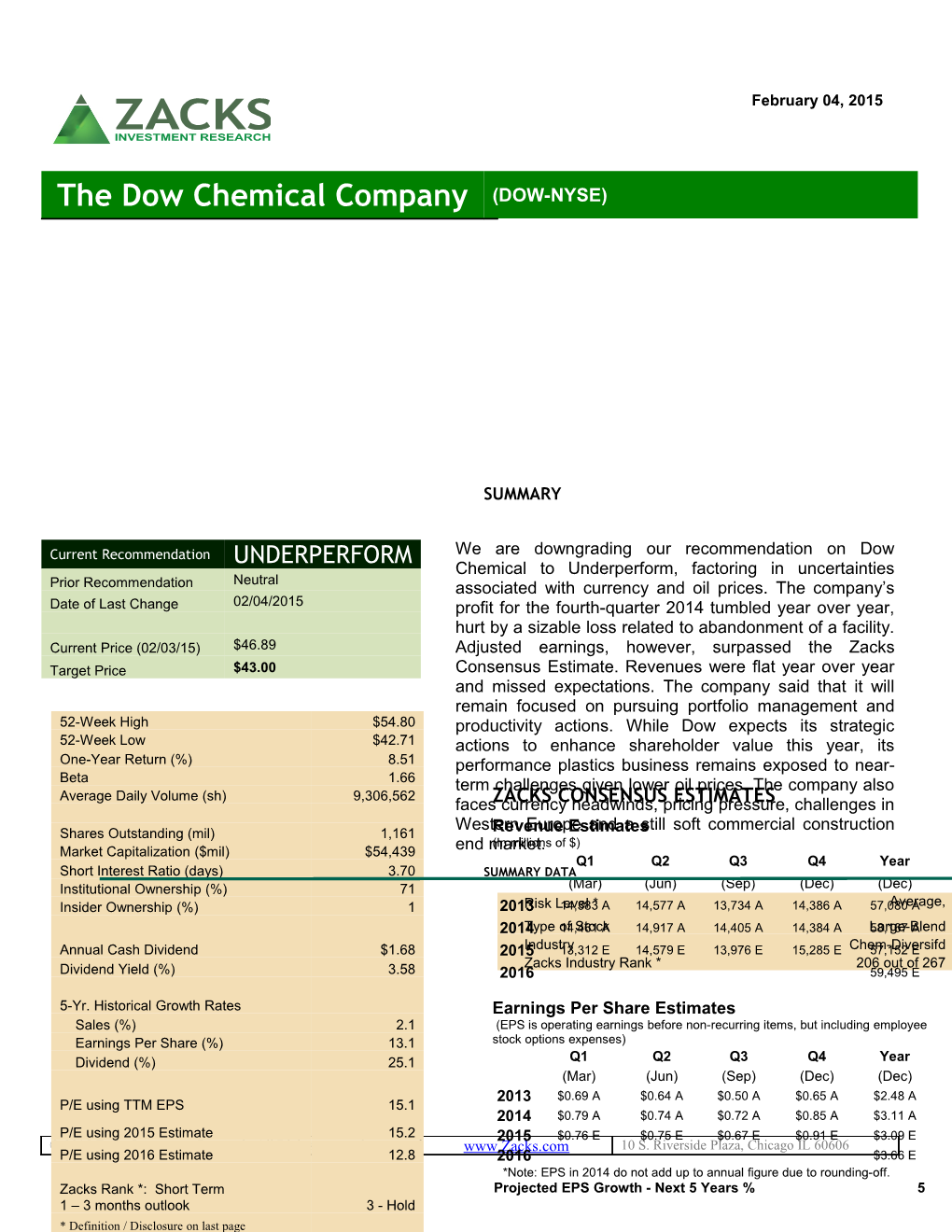 The Dow Chemical Company