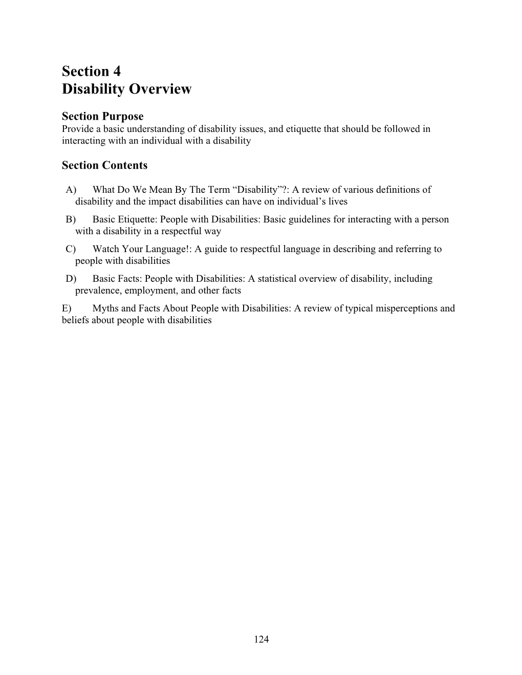 Disability Overview