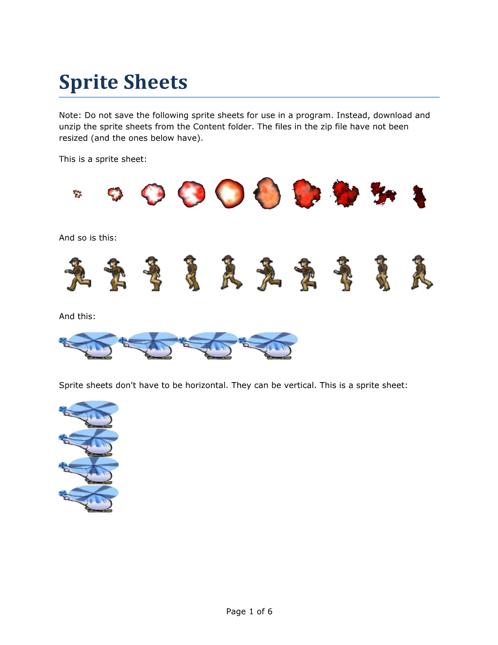 Sprite Sheets Don't Have to Be Horizontal. They Can Be Vertical. This Is a Sprite Sheet