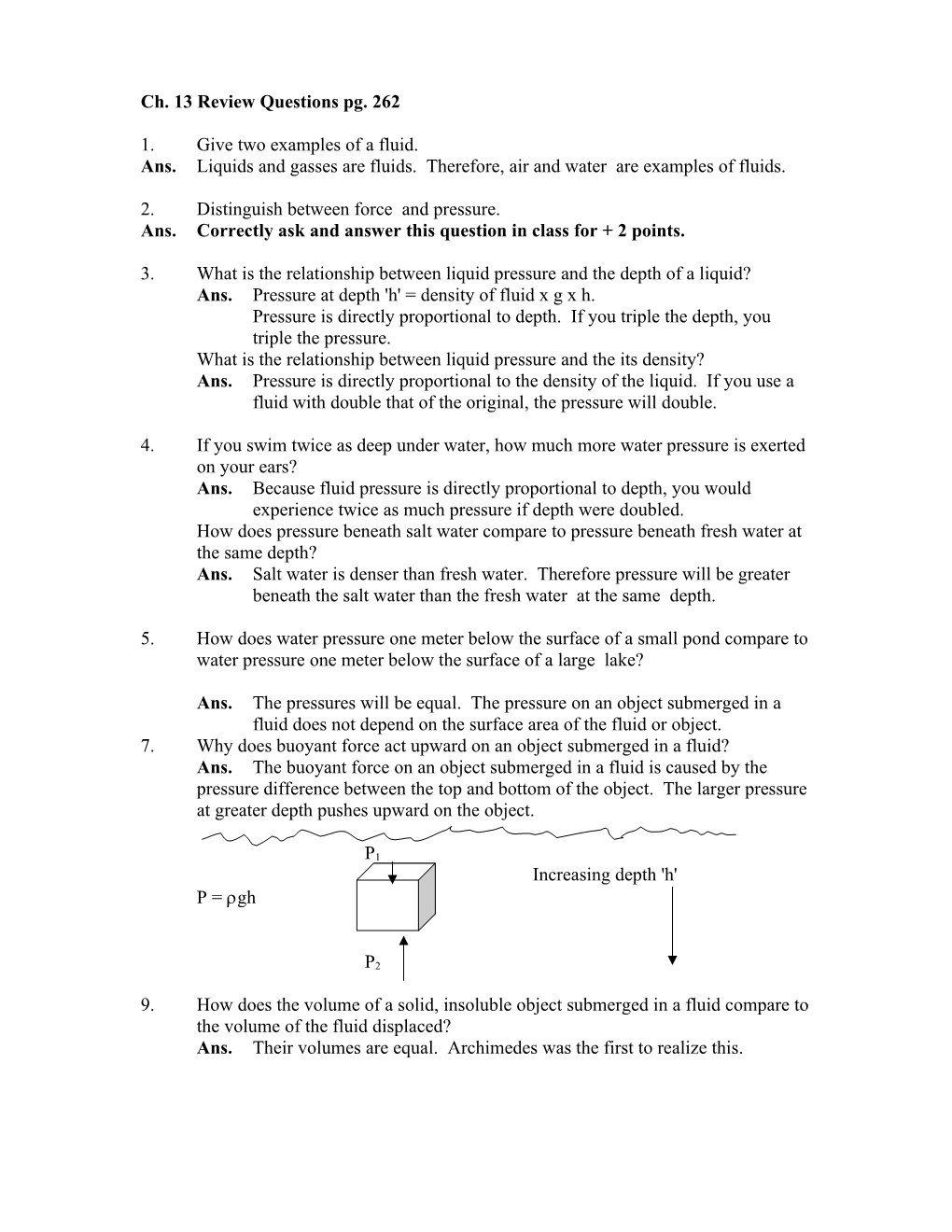 Ch. 13 Review Questions Pg. 262