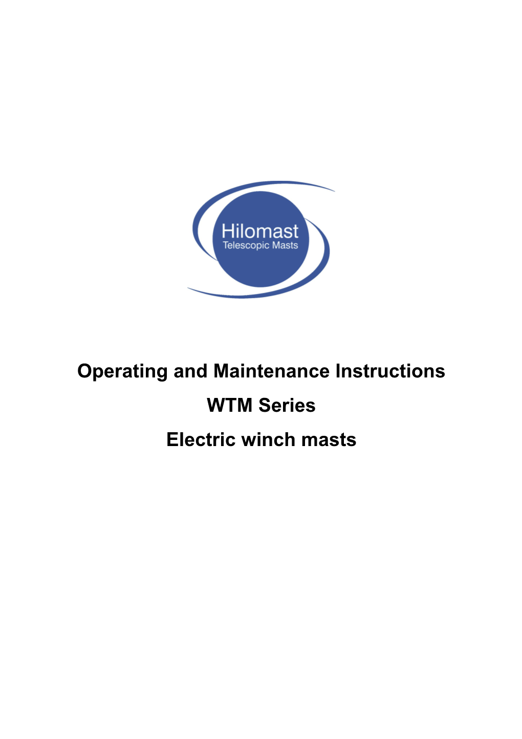 Operating and Maintenance Instructions