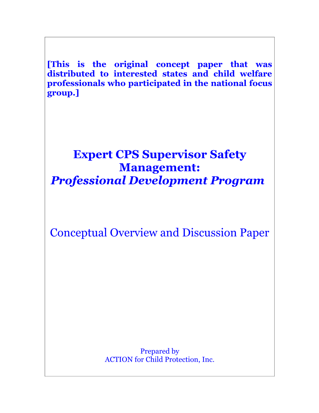 Expert CPS Supervisor Safety Management