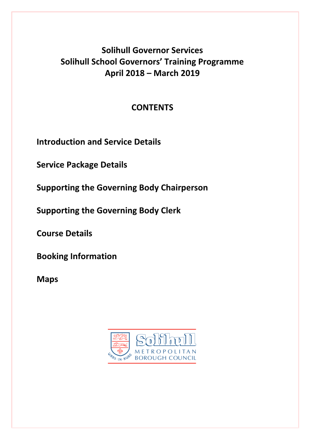 Solihull Governor Services
