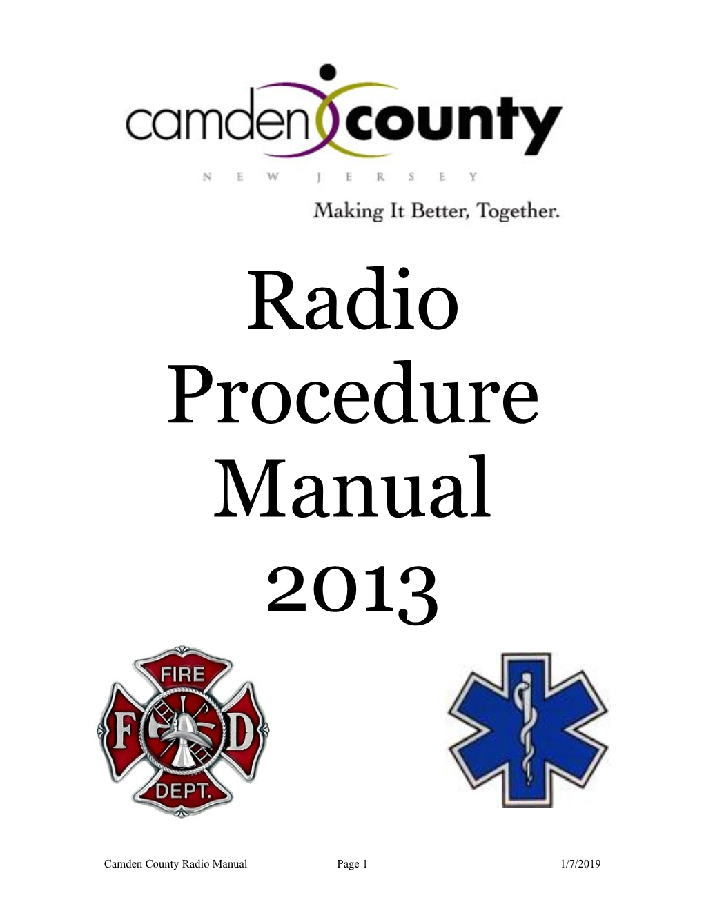 Radio Procedure Manual