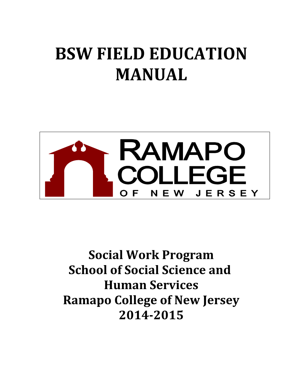 Bsw Field Education Manual