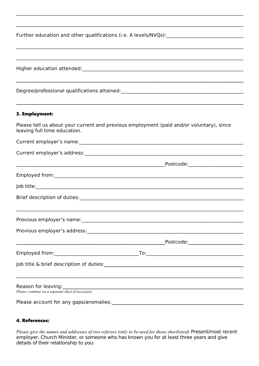 Romania Application Form