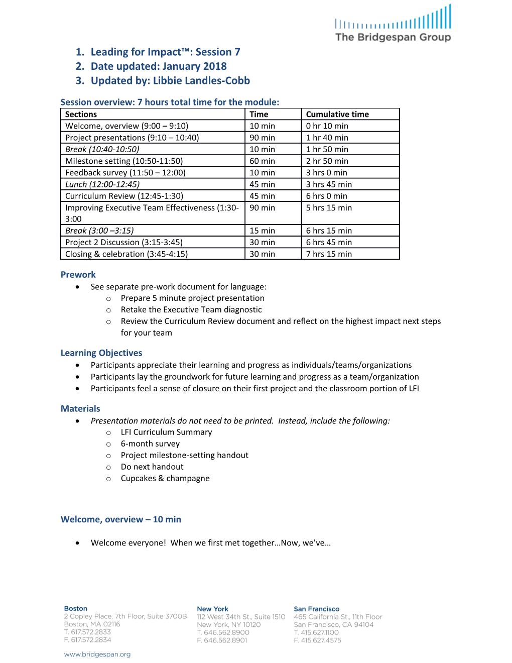 Leading for Impact : Session 7