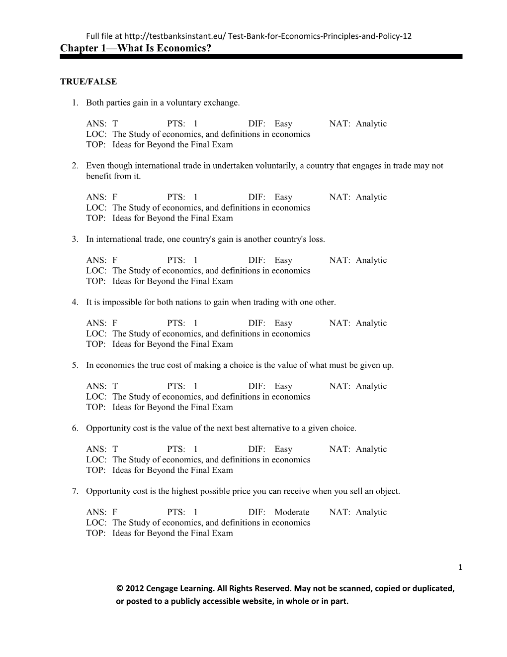 Full File at Test-Bank-For-Economics-Principles-And-Policy-12