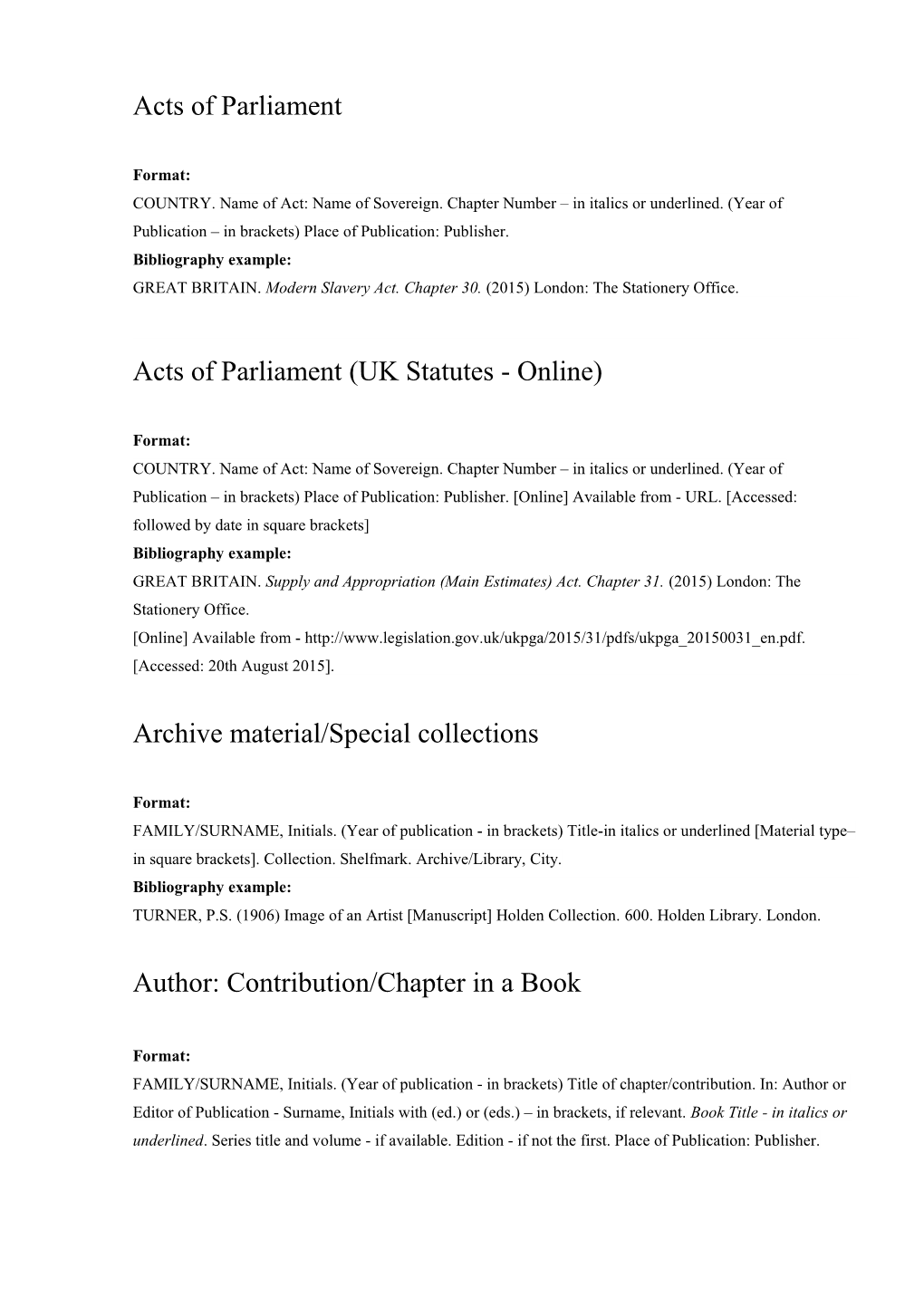 Acts of Parliament