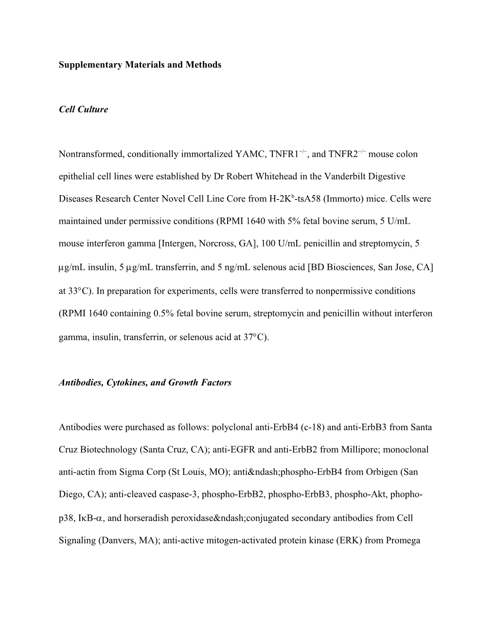 Antibodies, Cytokines, and Growth Factors