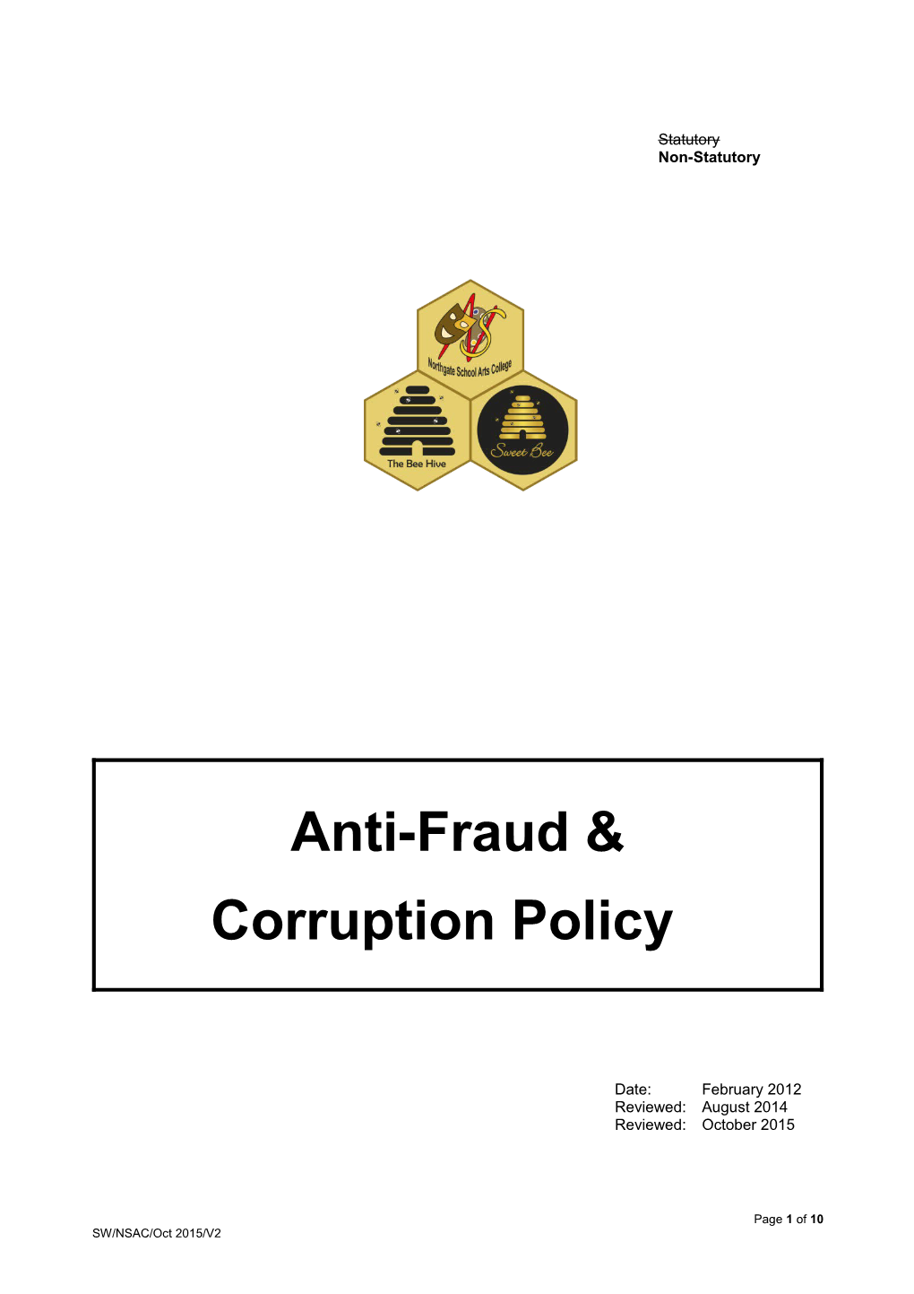 Appendix V - Fraud Policy and Procedures