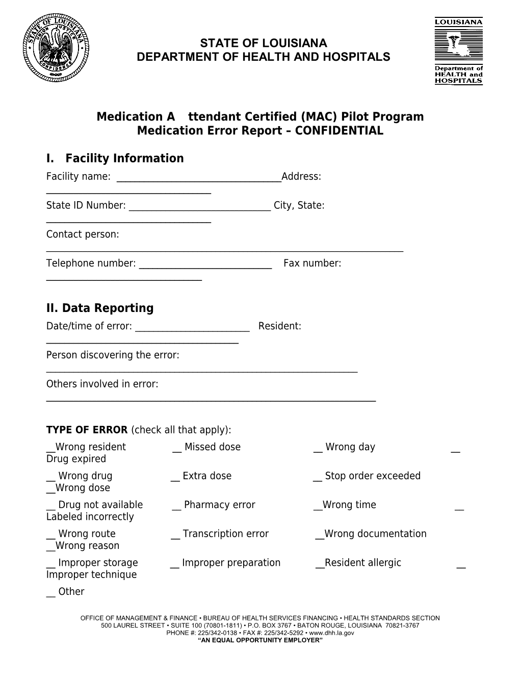 Medication Attendant Certified (MAC) Pilot Program