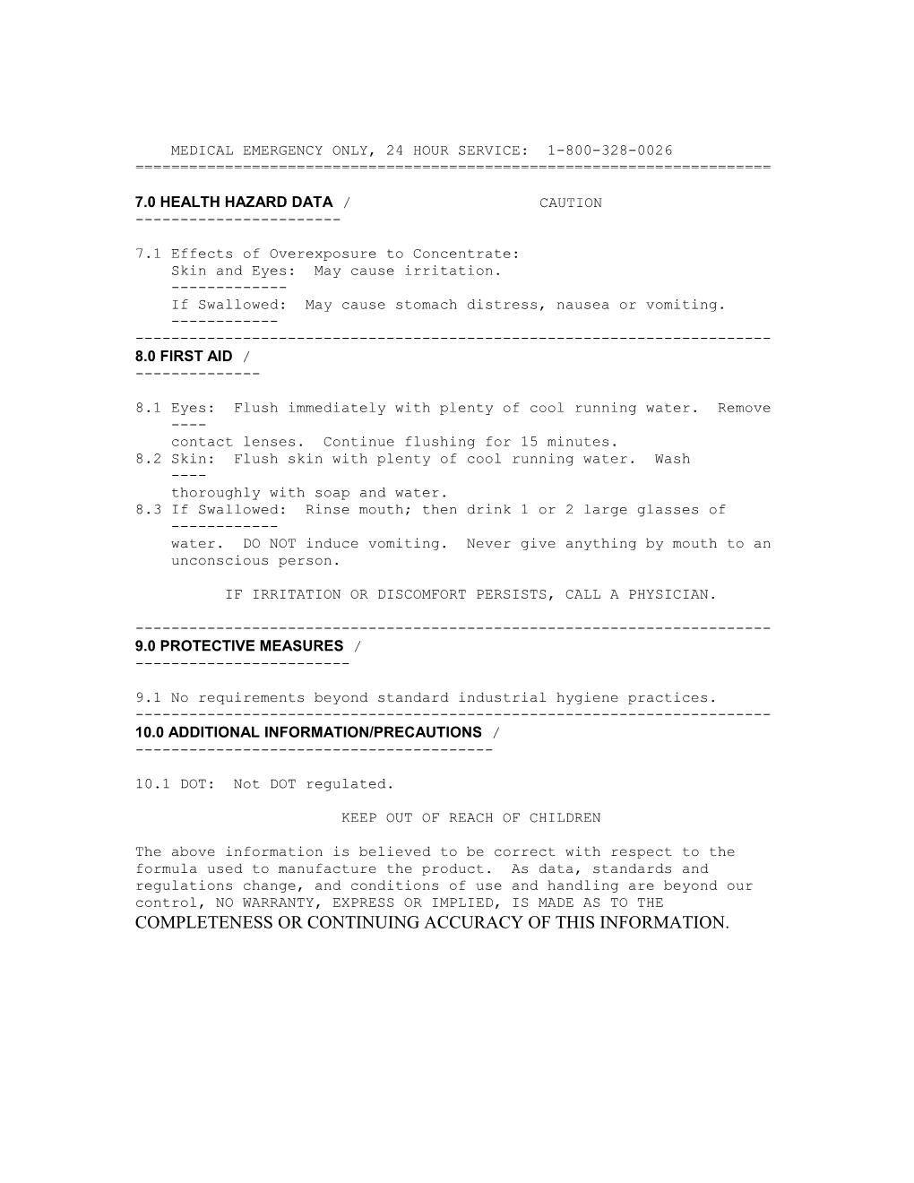 990762 *Material Safety Data Sheet*