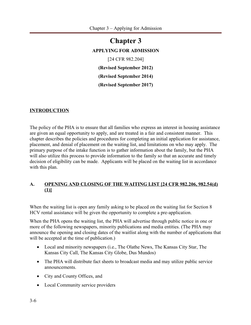 Chapter 4 Establishing Preferences and Maintaining the Waiting List