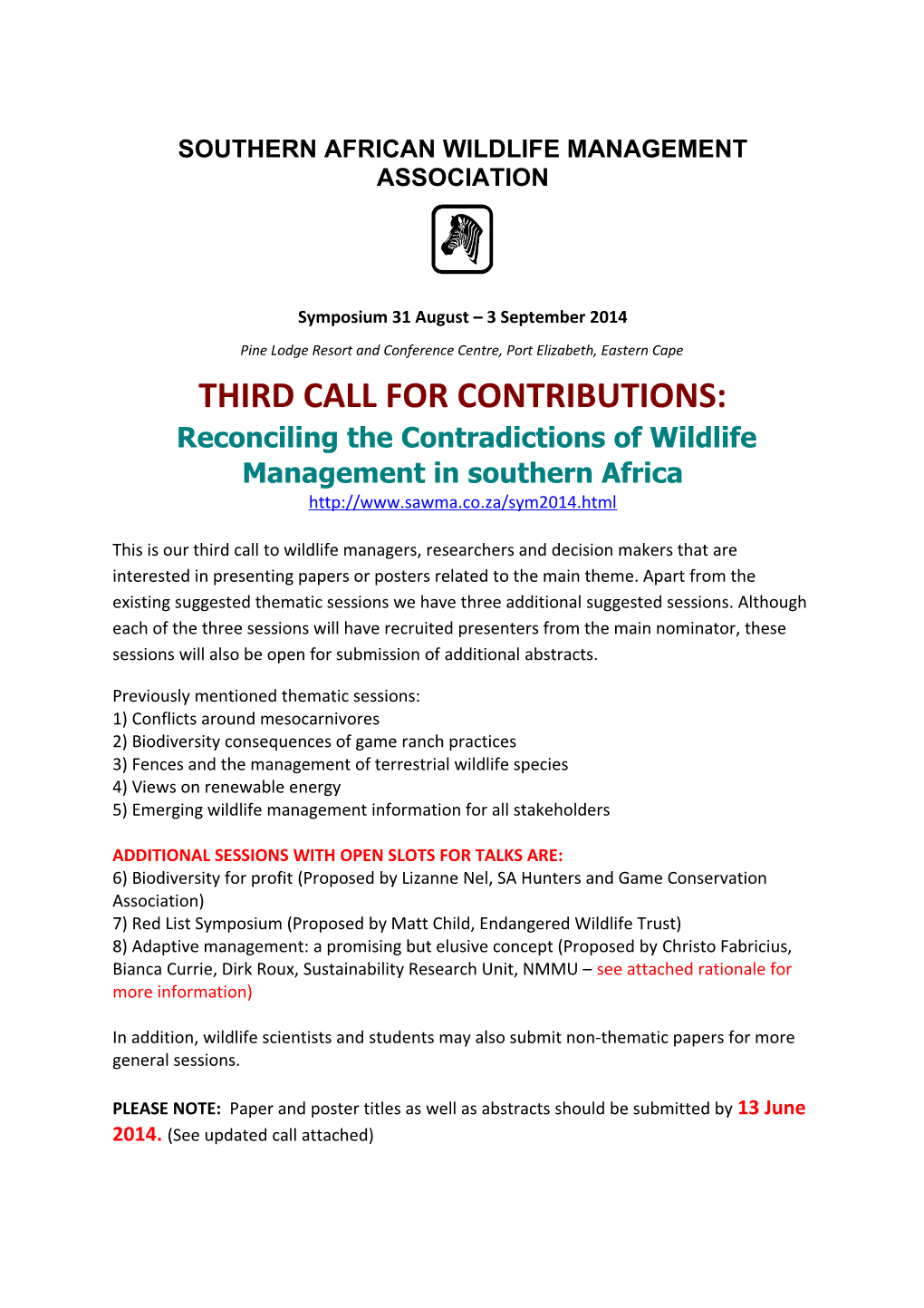 Southern African Wildlife Management Association