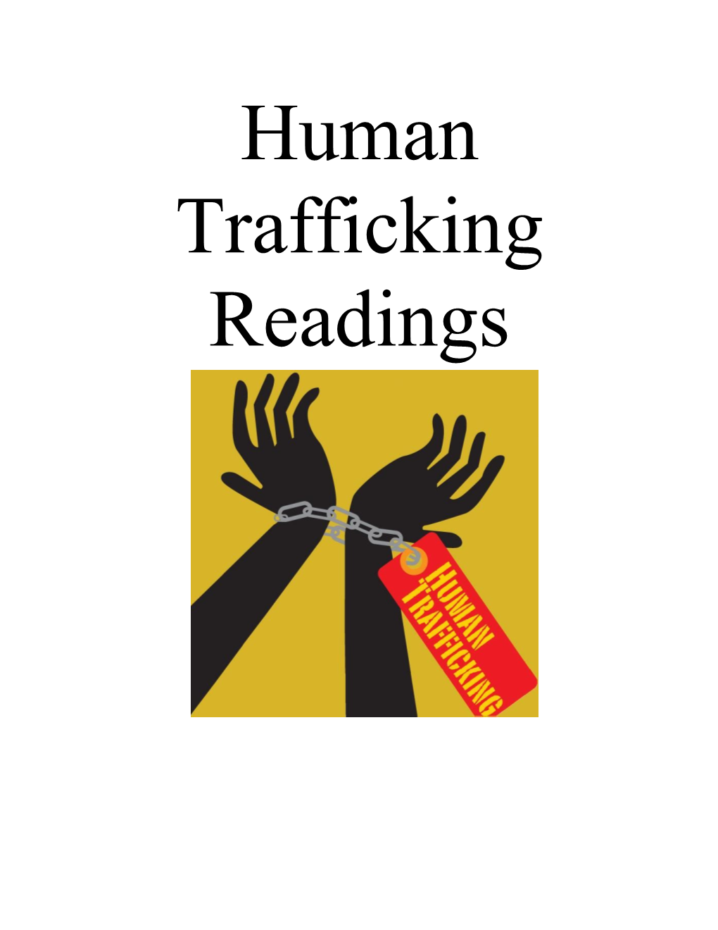 Human Trafficking Readings