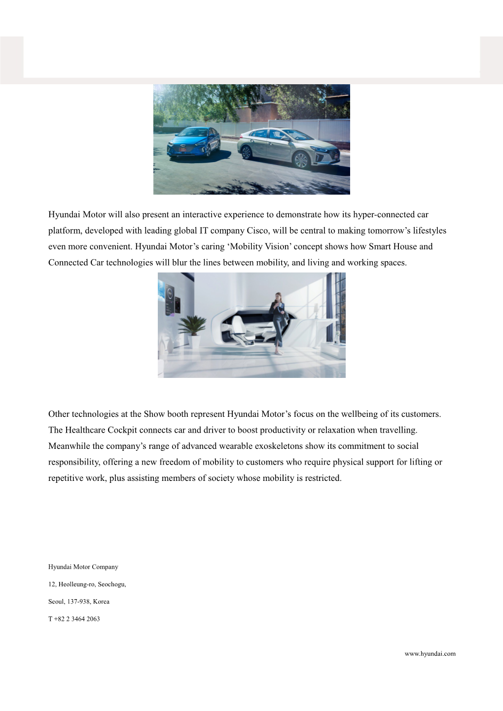 Hyundai Motor to Showcase Vision for Future Mobility
