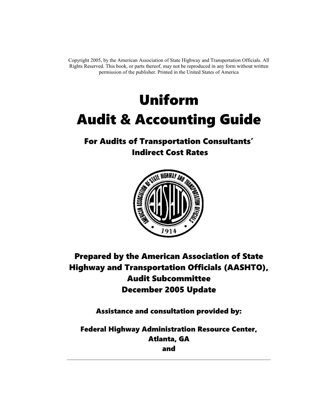 For Audits of Transportation Consultants