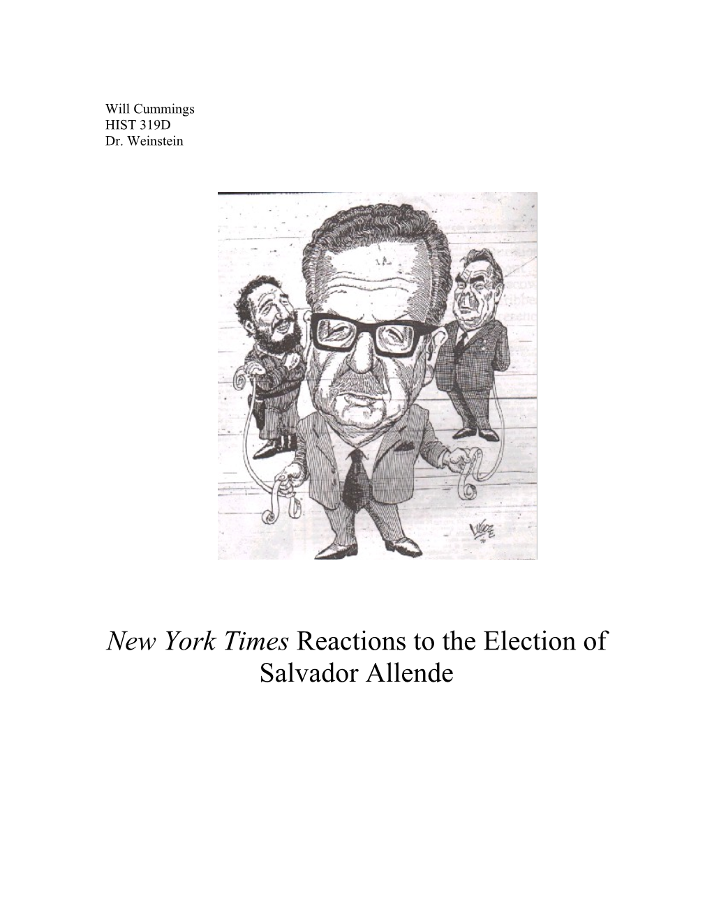 New York Times Reactions to the Election of Salvador Allende