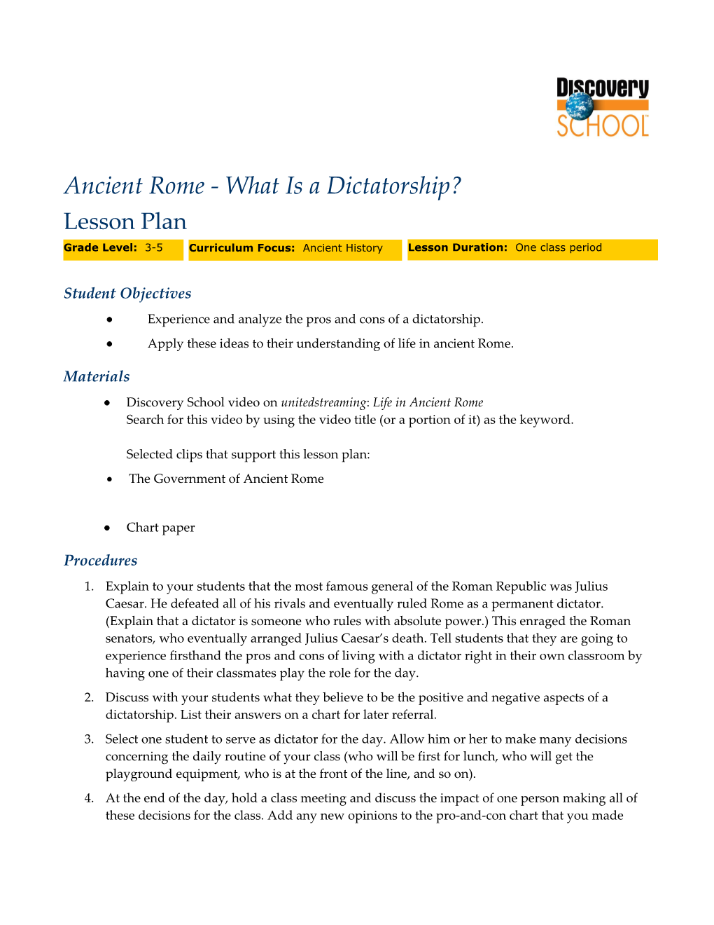 Ancient Rome - What Is a Dictatorship?