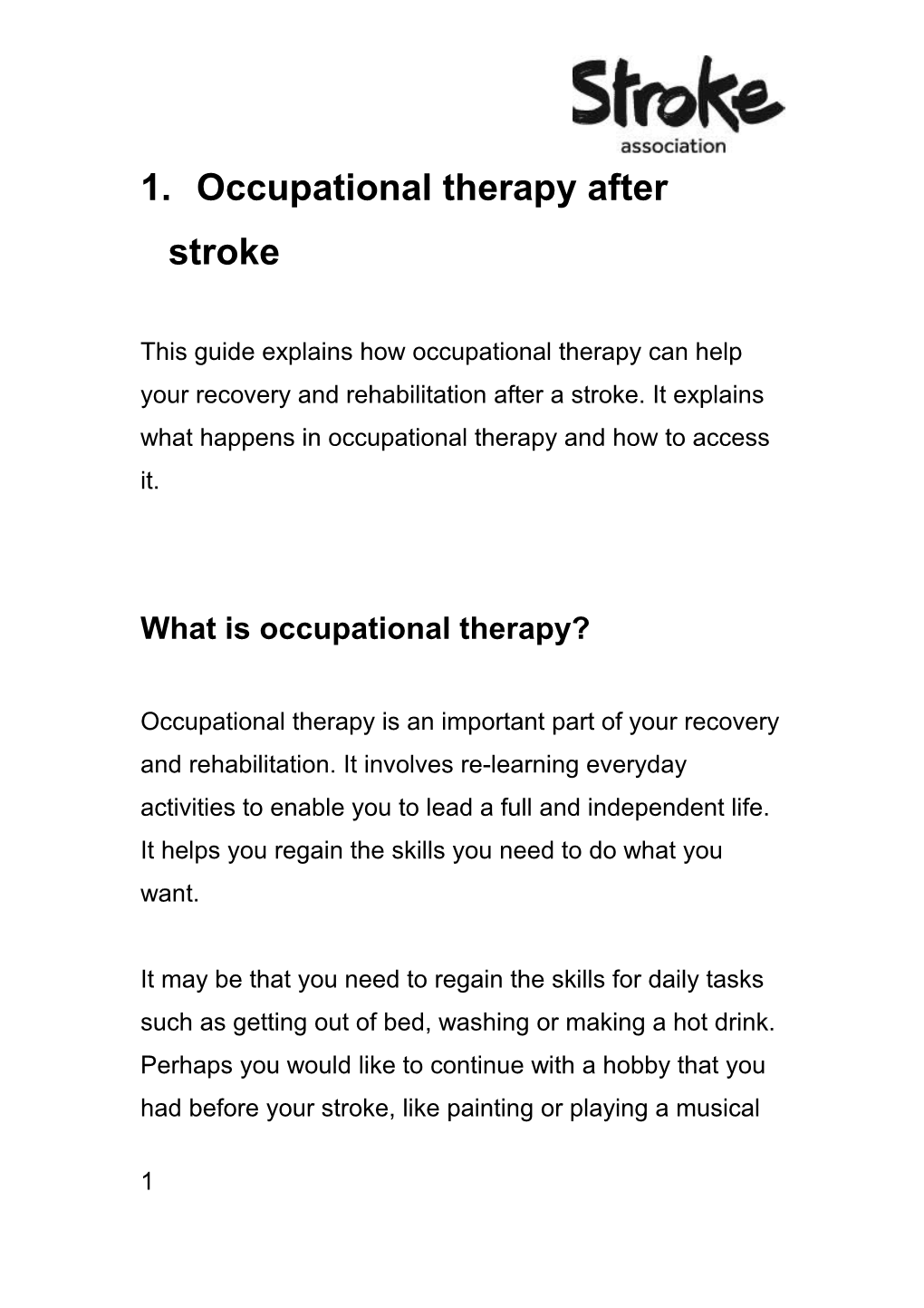 F17 Occupational Therapy After Stroke