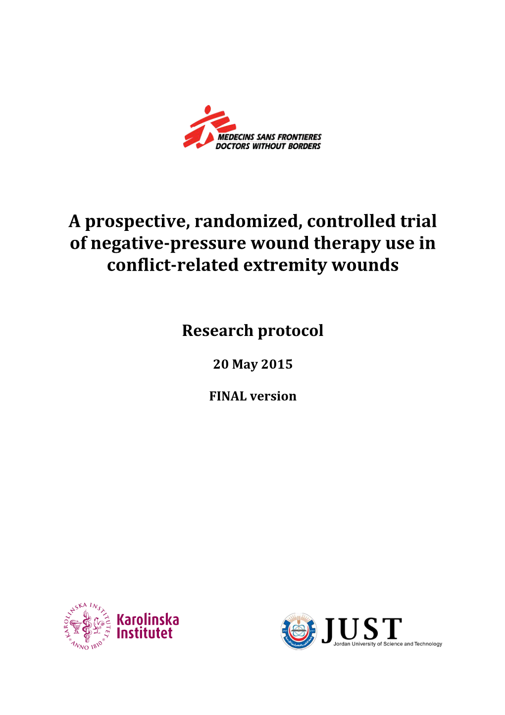 A Prospective, Randomized, Controlled Trial of Negative-Pressure Wound Therapy Use In