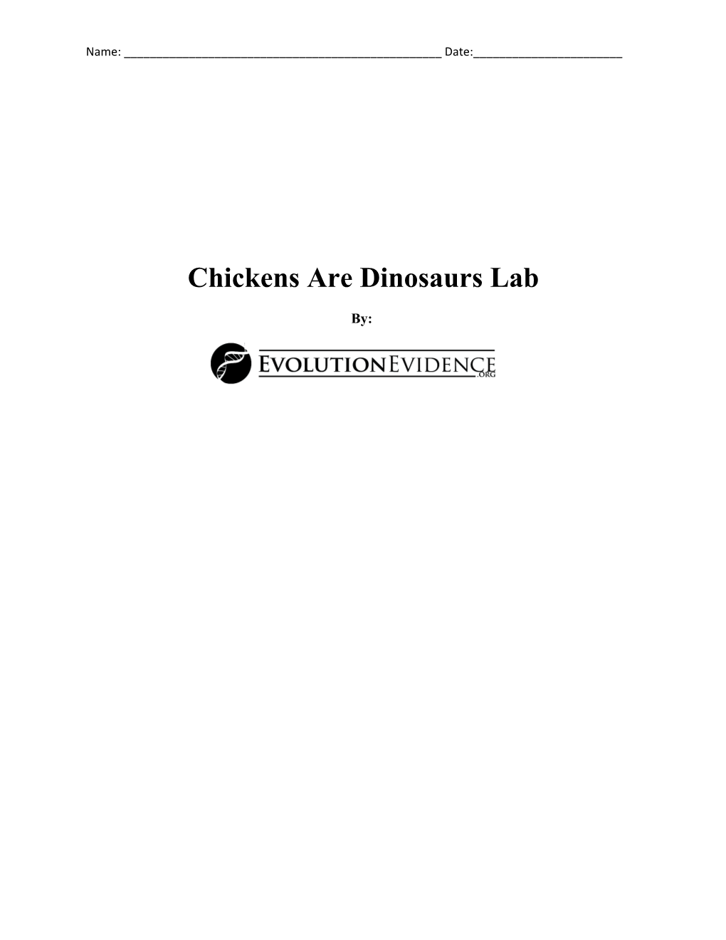 Chickens Are Dinosaurs Lab