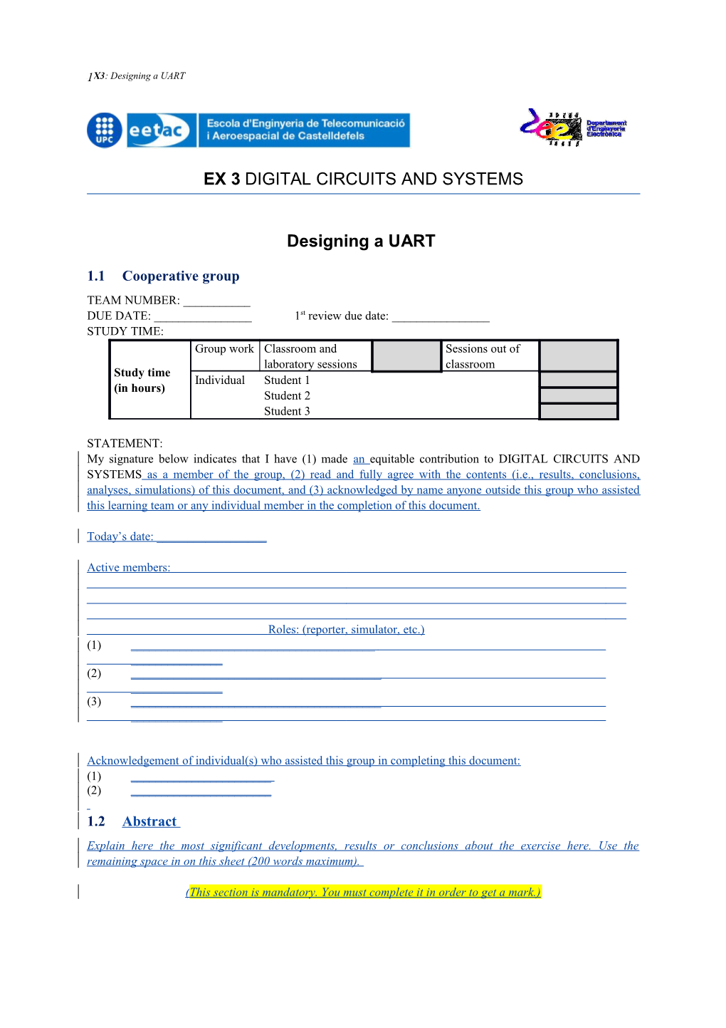 Ex 3Digital Circuits and Systems