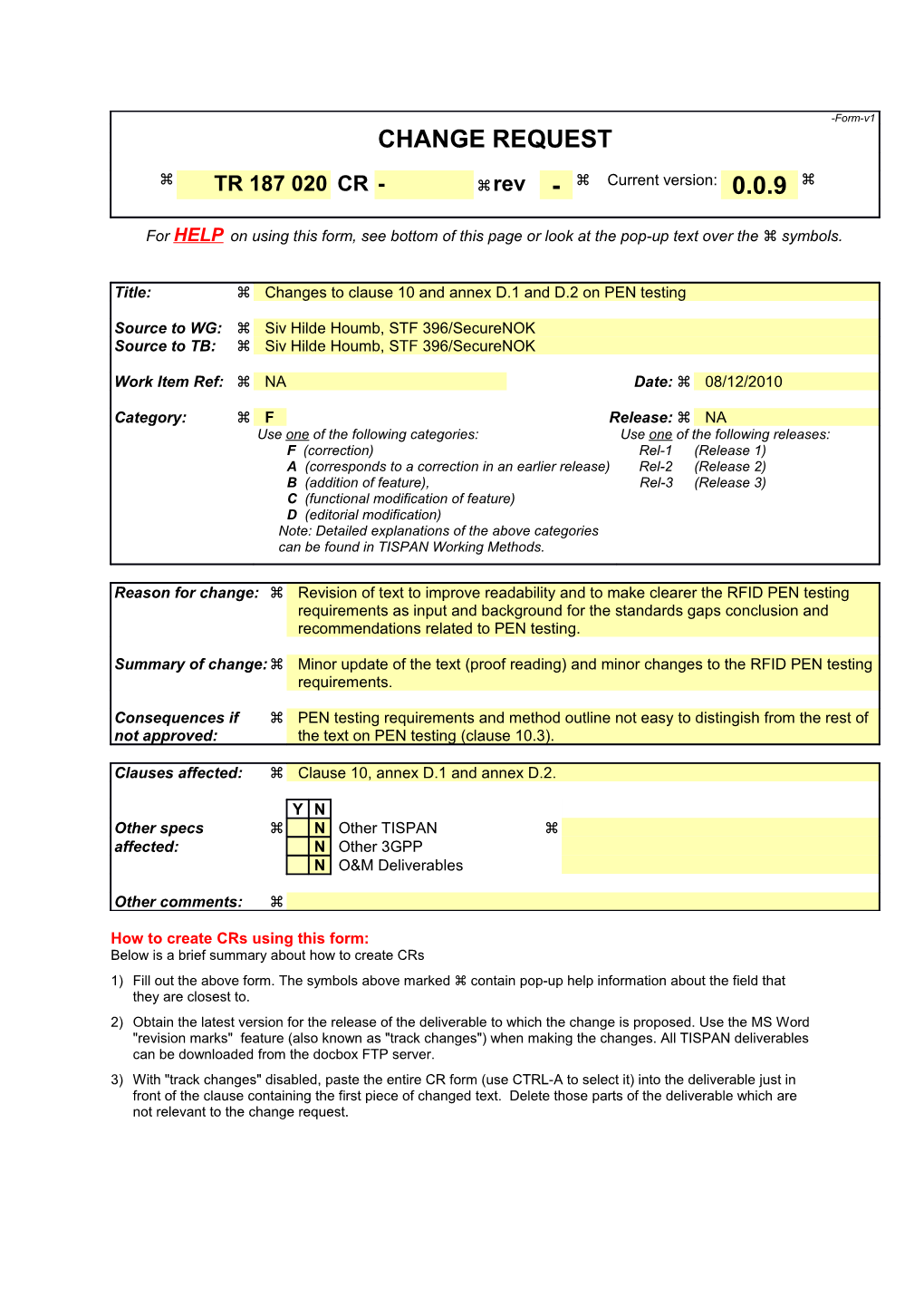 How to Create Crs Using This Form