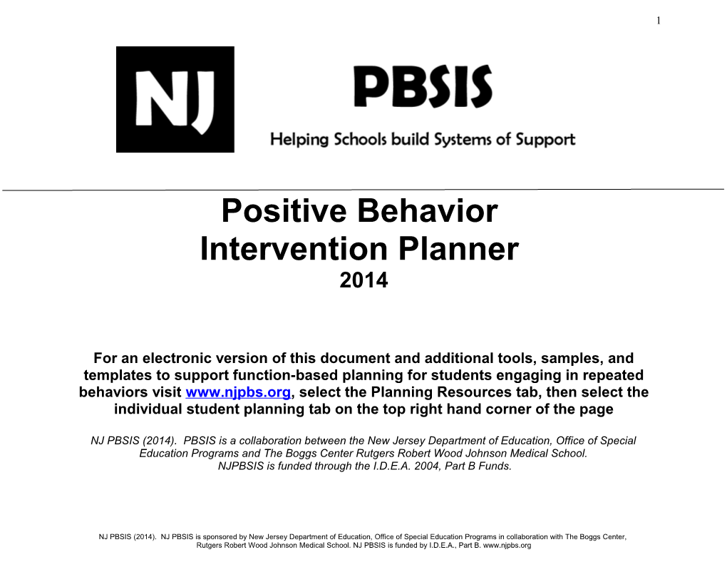 Positive Behavior