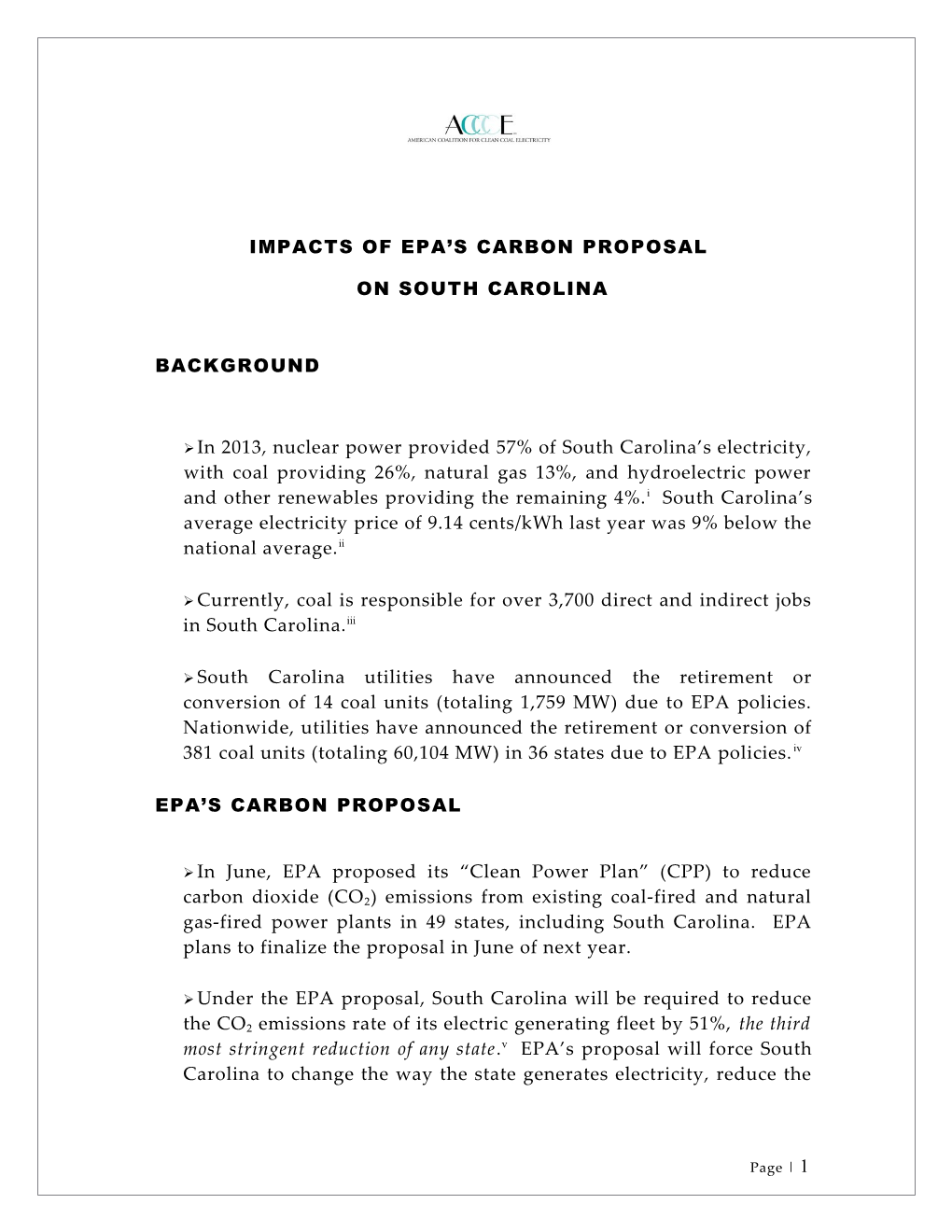 Impacts of Epa S Carbon Proposal