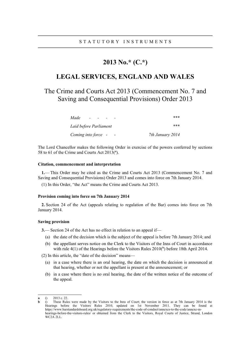 Legal Services, England and Wales