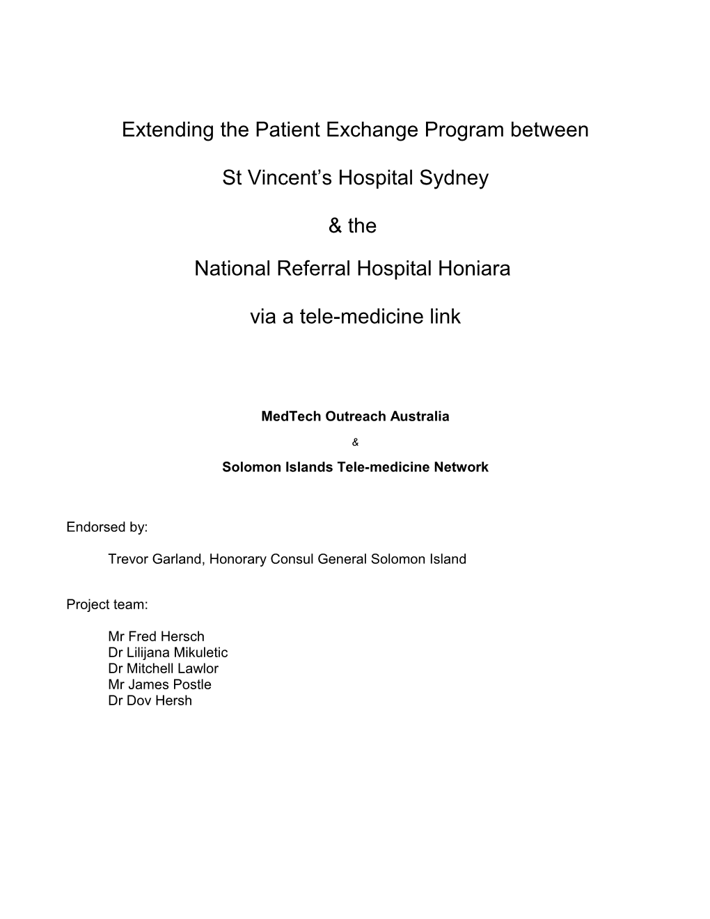 Extending the Patient Exchange Program Between