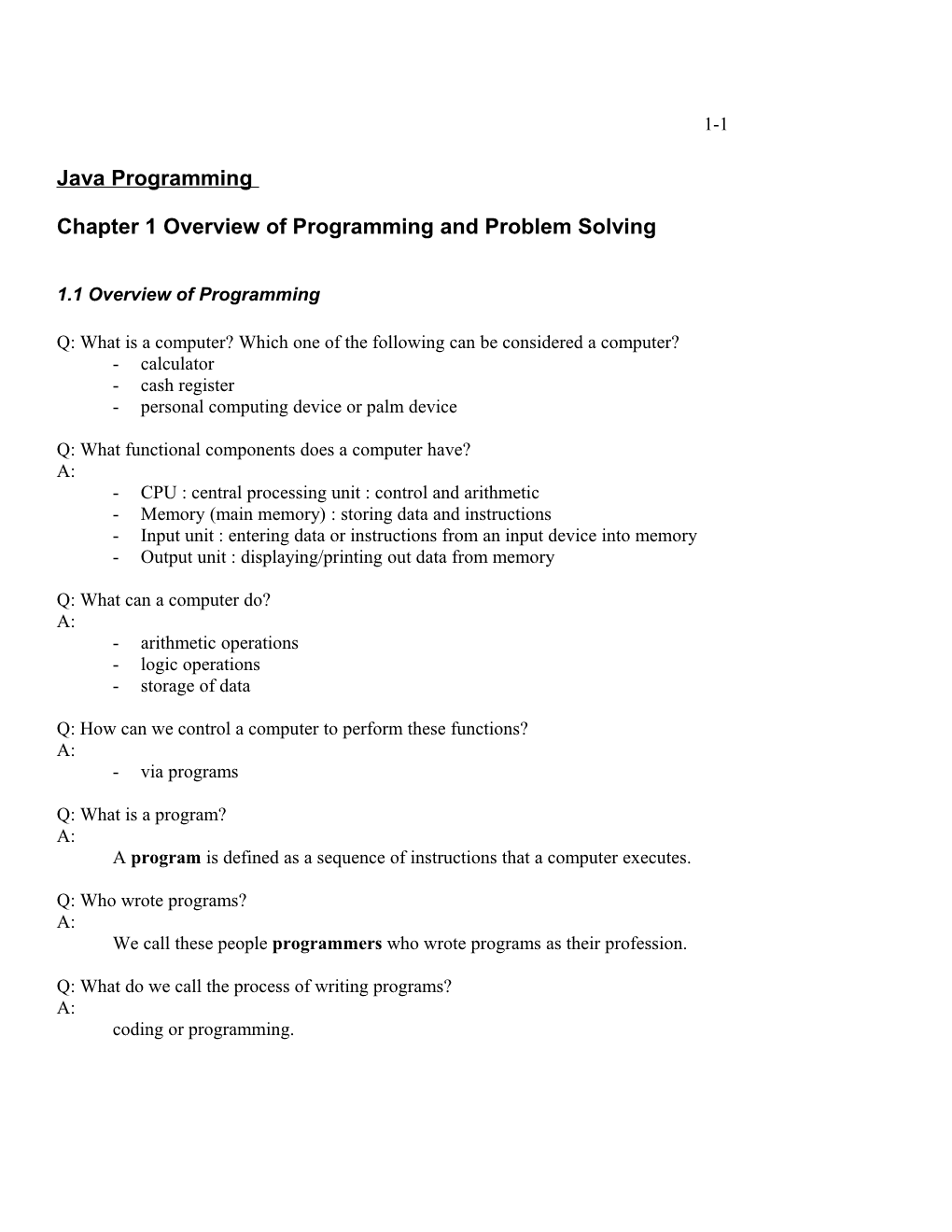 CSC 141 Introduction to Computers