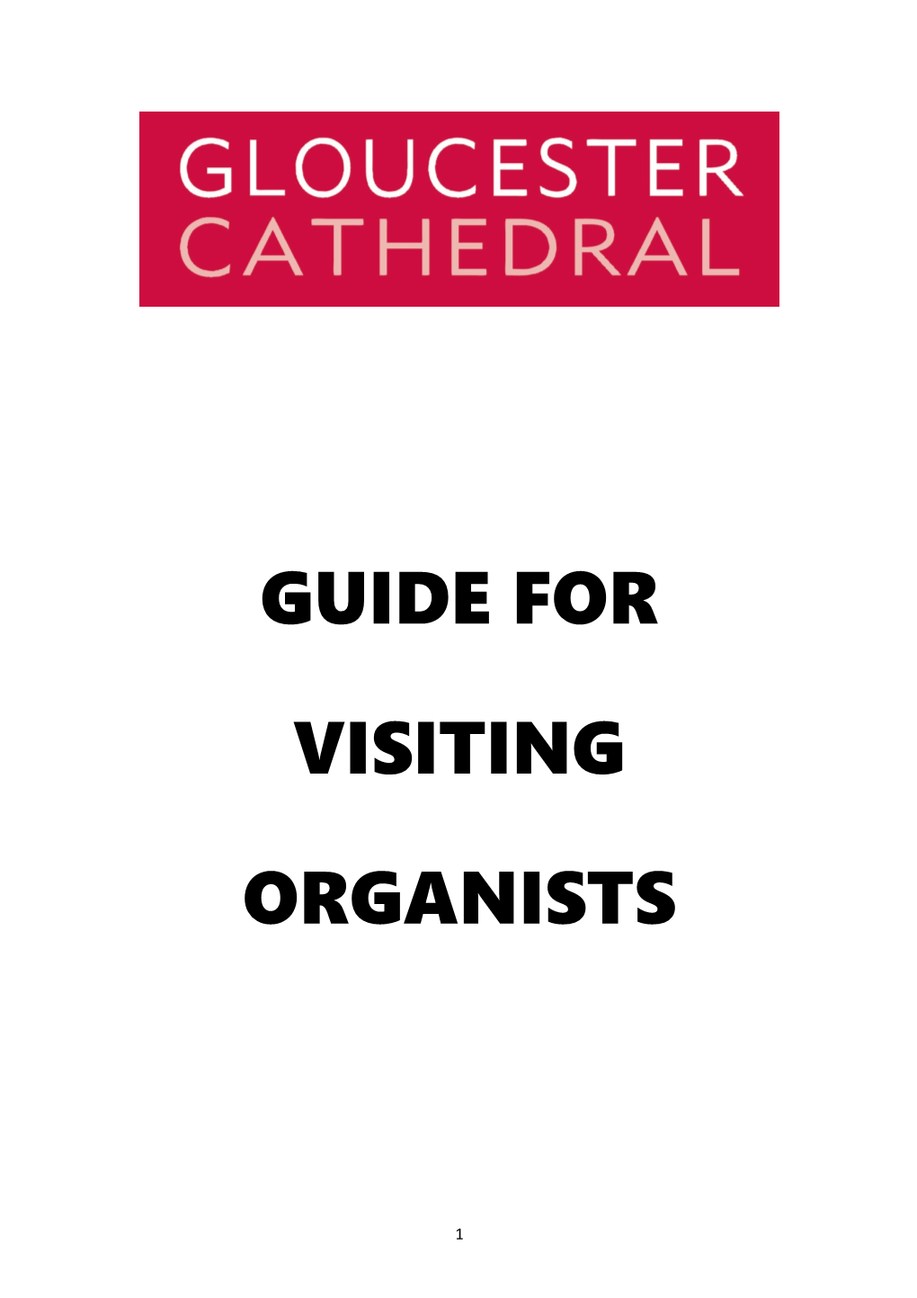 Guide for Visiting Organists