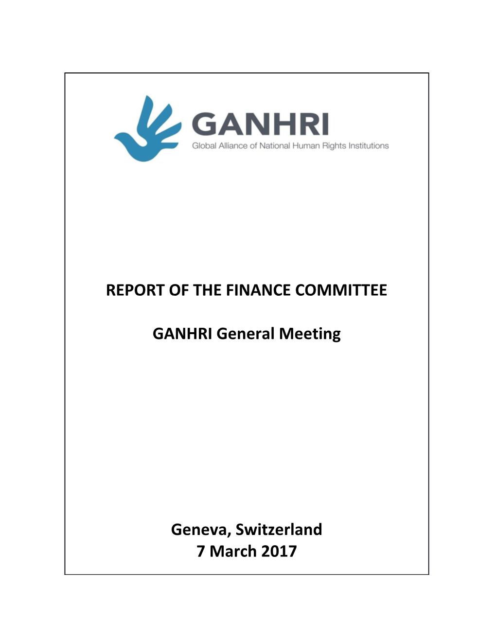 Report of the Finance Committee