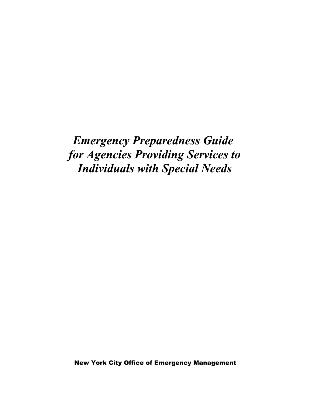 Emergency Preparedness Guide