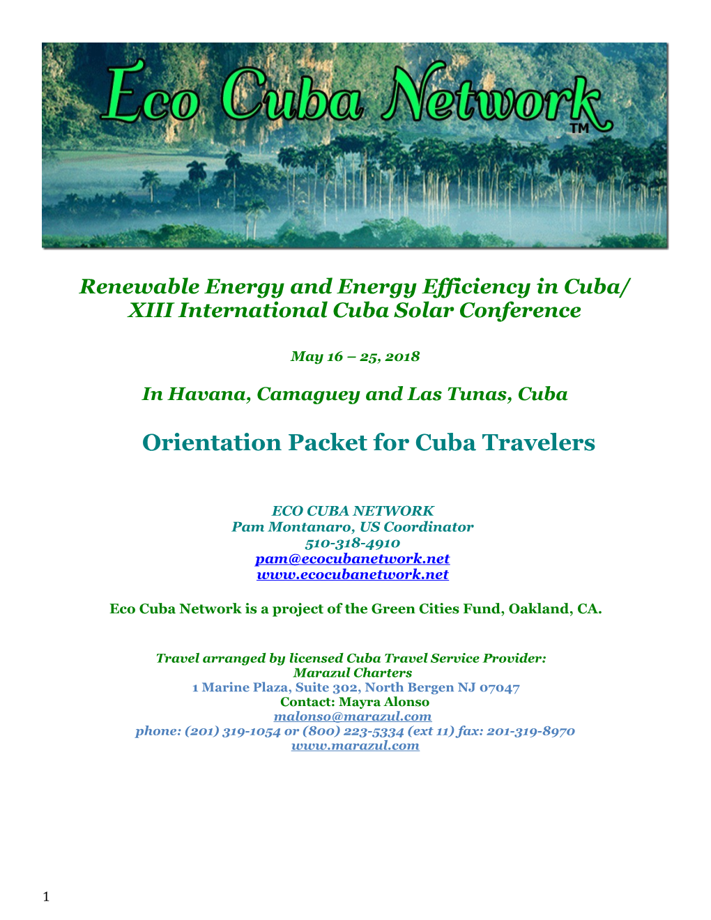 Renewable Energy and Energy Efficiency in Cuba