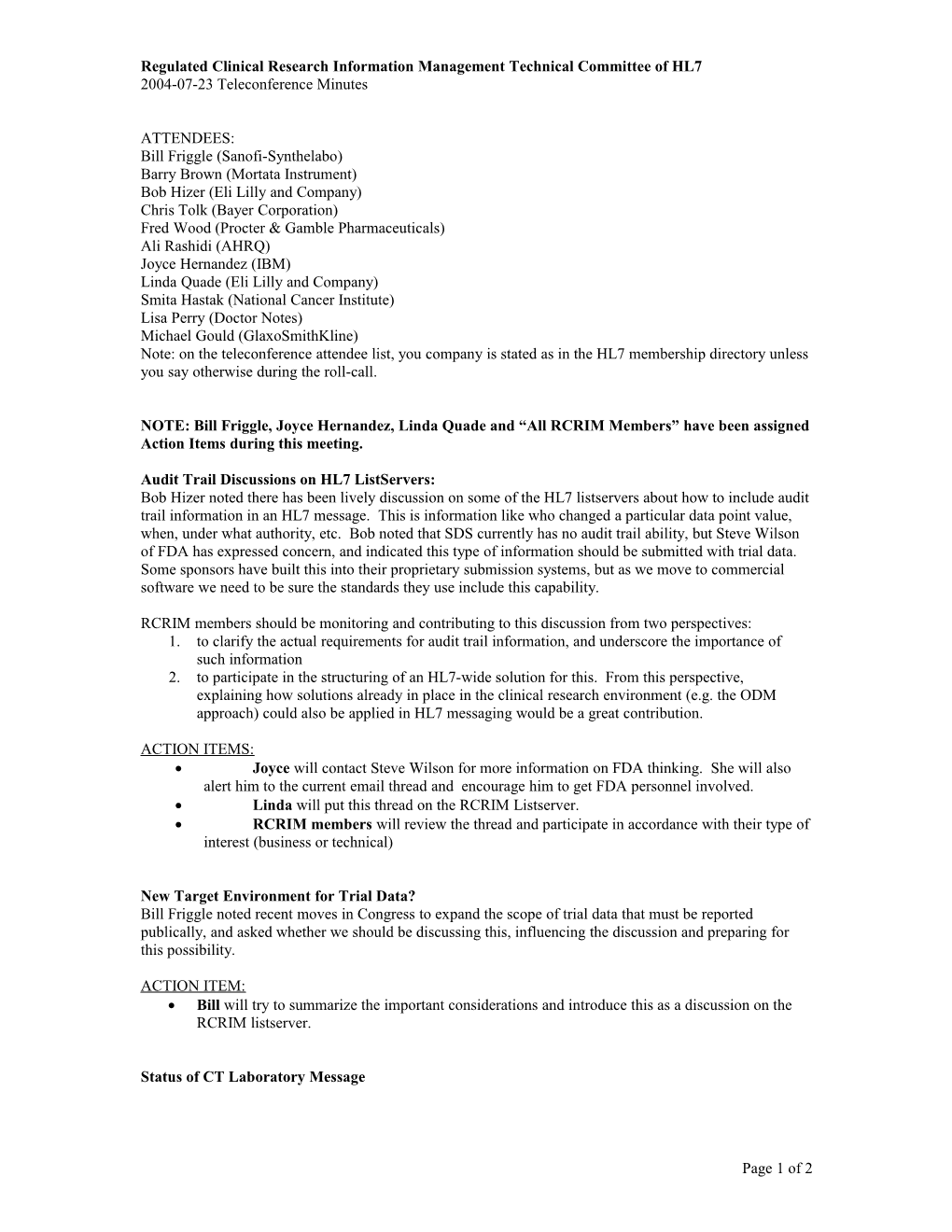 2004-05-14 RCRIM Teleconference Minutes