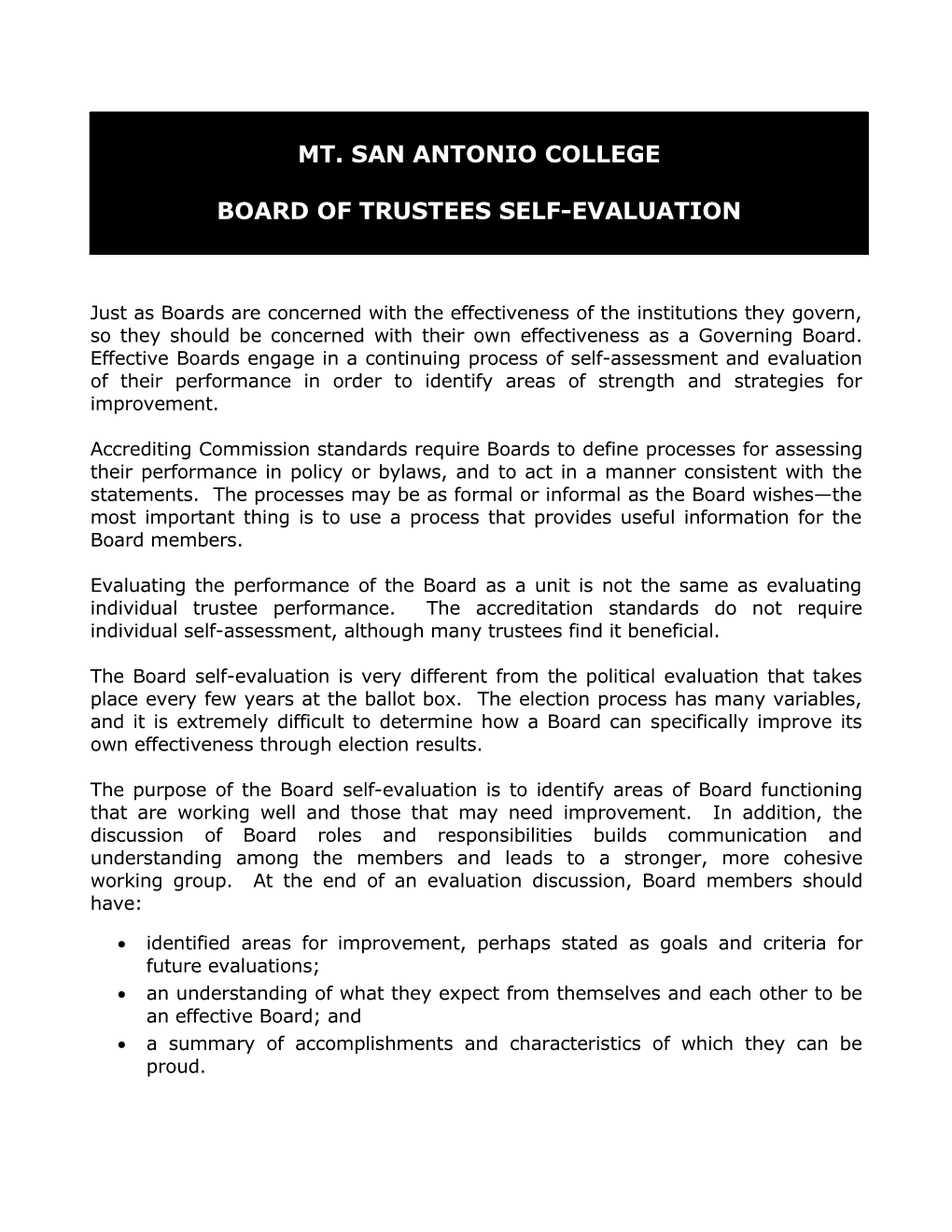 Board Self-Evaluation Instrumentpage 1