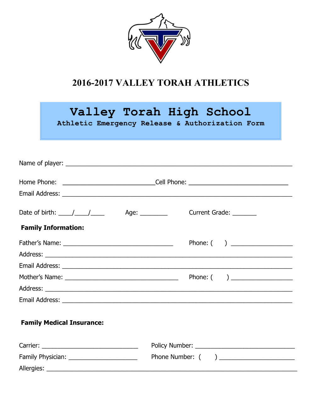 2016-2017Valley Torah Athletics