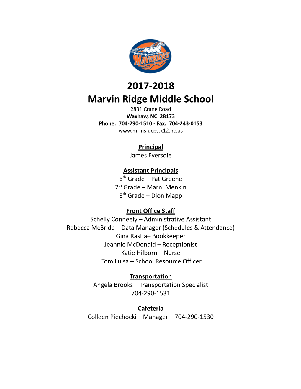 Marvin Ridge Middle School