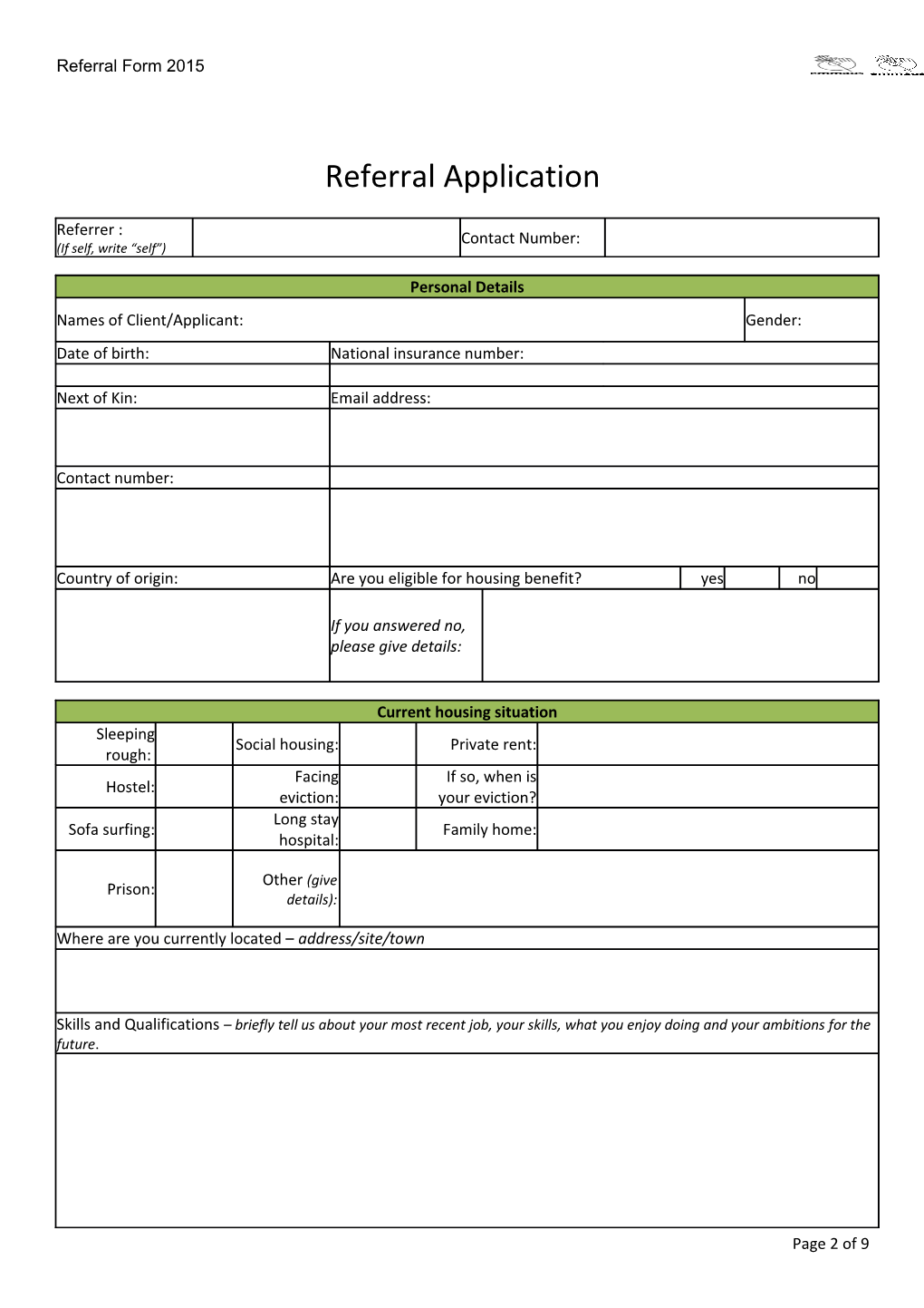 Referral Form 2015