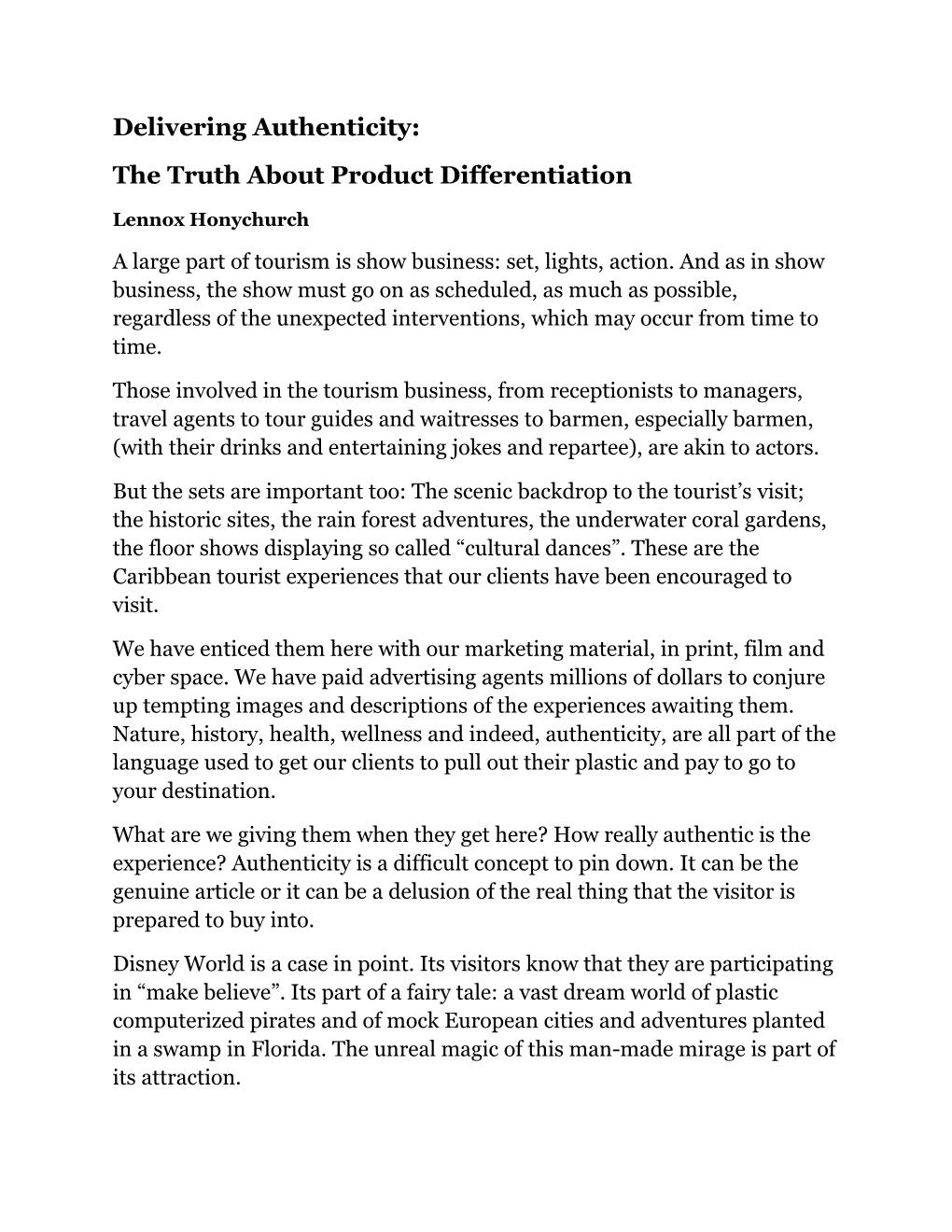 The Truth About Product Differentiation