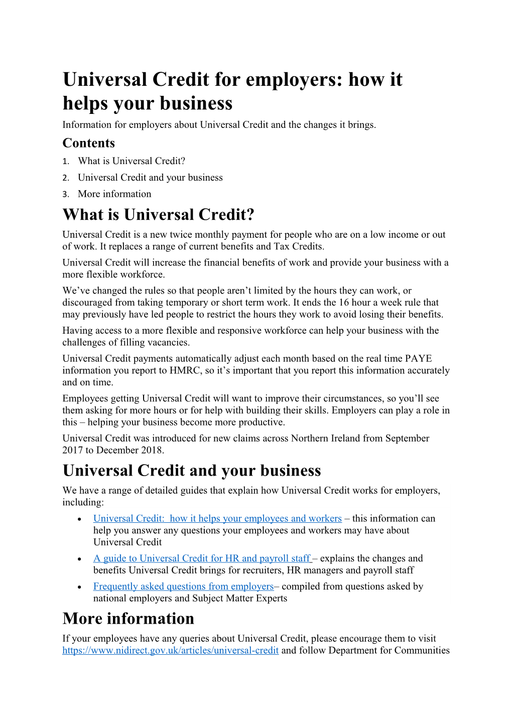 Universal Credit for Employers: How It Helps Your Business